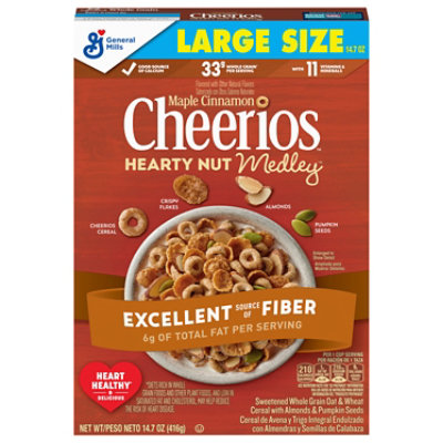 Hearty Nut Medley Maple Cin Cheerios Ls - 14.7 Oz - Image 1