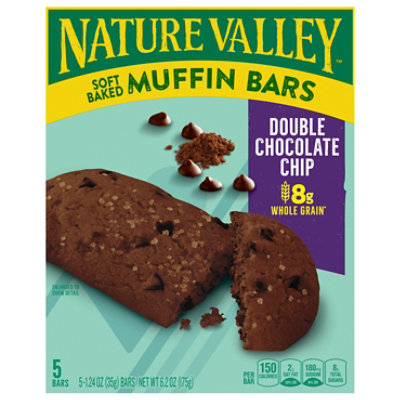 Nature Valley Double Chocolate Chip Soft Baked Muffin Bar 5ct - 5-1.24O - Image 1