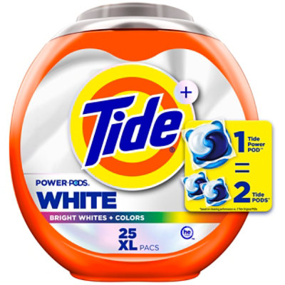 Tide Power Pods Laundry Detergent Plus Ultra Oxi White Original Scent - 25 Count - Image 1