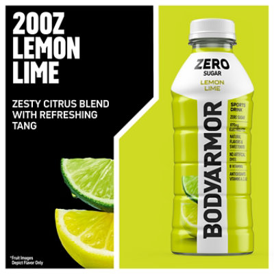 BODYARMOR Zero Sugar Lemon Lime Bottles - 6-20 Fl. Oz. - Image 3