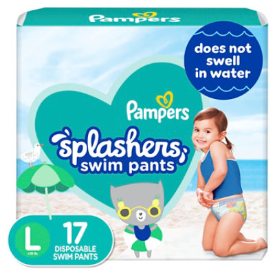 Pampers Splashers Swim Diapers Size L 17 - 17 Count - Image 1