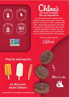 Chloes Cookie Sandwichs Chocolate Mini - 7.5 Fl. Oz. - Image 6