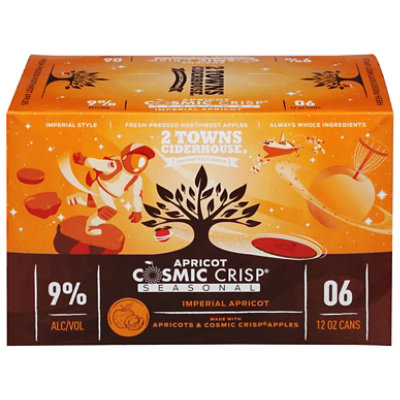 2 Towns Seasonal Cosmic Crisp Imperial Hard Cider Cans - 6-12 Fl. Oz. - Image 3