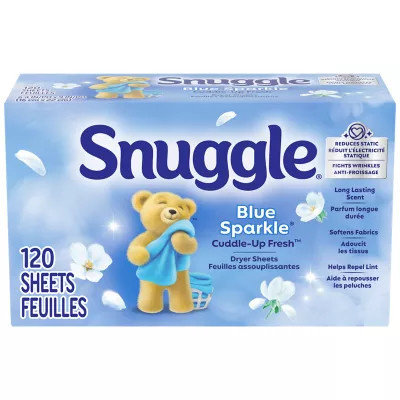 Snuggle Dryer Sheets Blue Sparkle - 120 Count - Image 1