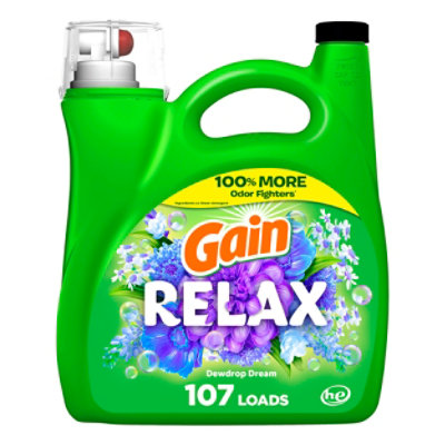 Gain Relax Liquid Laundry Detergent Dewdrop Dreams - 154 Fl. Oz. - Image 1