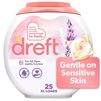 Dreft Laundry Detergent Pacs For All Ages Lightly Scented - 25 Count - Image 1