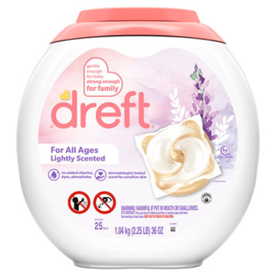 Dreft Laundry Detergent Pacs For All Ages Lightly Scented - 25 Count - Image 2