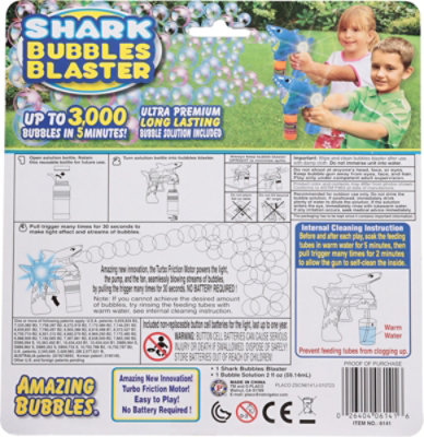Placo Blue Shark Bubble Blaster - Each - Image 3