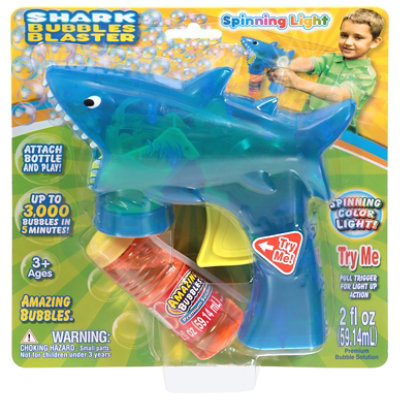 Placo Blue Shark Bubble Blaster - Each - Image 1
