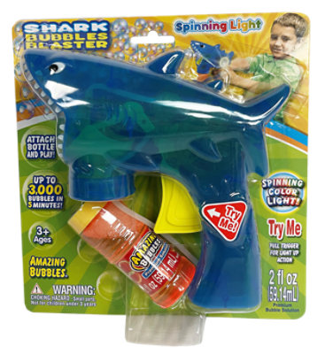 Placo Blue Shark Bubble Blaster - Each - Image 1