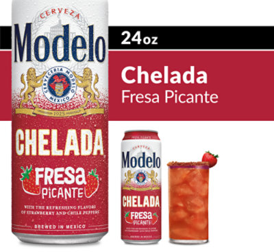 Modelo Chelada Fresa Picante Mexican Import Flavored Beer In Cans - 24 Fl. Oz. - Image 1