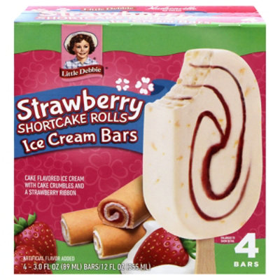 Little Debbie Strawberry Shortcake Ice Cream Bar 4 Count - 12 Oz - Image 2