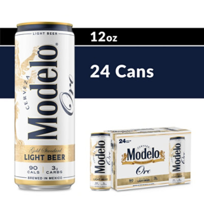 Modelo Oro Mexican Lager In Cans - 24-12 Fl. Oz. - Image 1