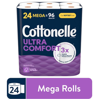 Cottonelle Ultra Comfort Mega Toilet Paper Rolls 244 Sheets Per Roll - 24 Count - Image 1