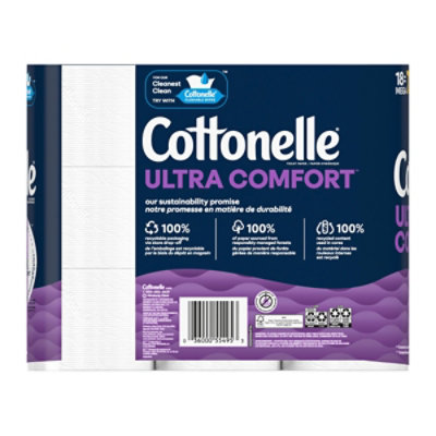 Cottonelle Ultra Comfort Mega Toilet Paper Rolls 244 Sheets Per Roll - 18 Count - Image 8