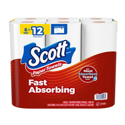 Scott Paper Towel Rolls 100 Sheets - 6 Roll - Image 8