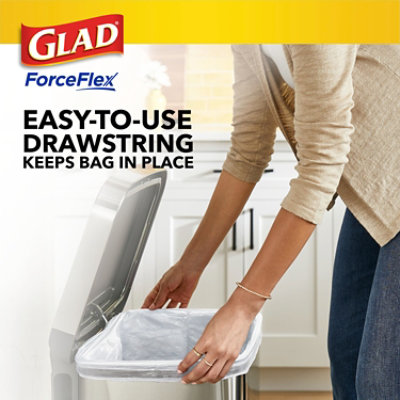 Glad Forceflex Tall Kitchen Drawstring Trash Bags 13 Gallon - 40 Count - Image 5