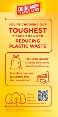 Glad Forceflex Maxstrength Drawstring Odor Shield 13 Gallon - 34 Count - Image 6