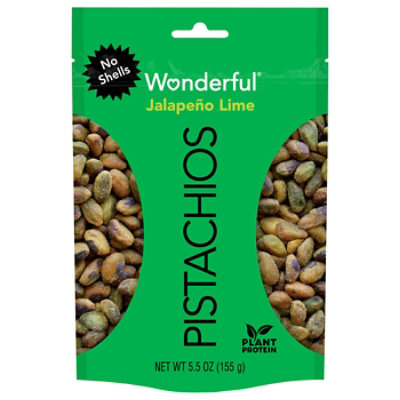 Wonderful No Shell Jalapeno Lime Pistachios - 5.5 Oz. - Image 1