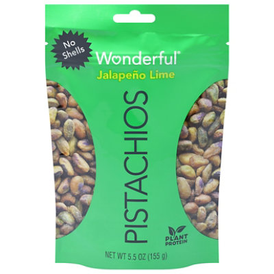 Wonderful No Shell Jalapeno Lime Pistachios - 5.5 Oz. - Image 1