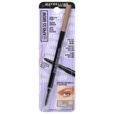 Maybelline Express Brow Ultra Slim Pencil Eyebrow Makeup Precision Tip Taupe - 0.003 Oz - Image 1