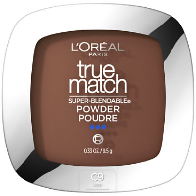 L'Oreal Paris True Match Super-Blendable Oil Free Makeup Powder C9 Deep - 0.34 Oz - Image 1
