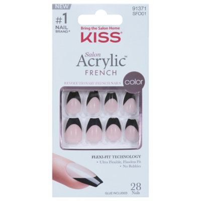 Kiss Impress Acryl French Flame  Nails Salon - 1 Count - Image 3