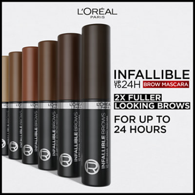 L'Oreal Paris Infallible Volumizing 24H Wear Brow Mascara Light Brunette - 0.13 Fl. Oz. - Image 2