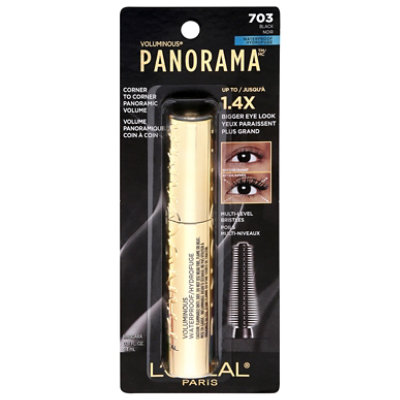 L'Oreal Paris Voluminous Panorama Mascara Waterproof. Volumizing Black - 0.31 Fl. Oz. - Image 2