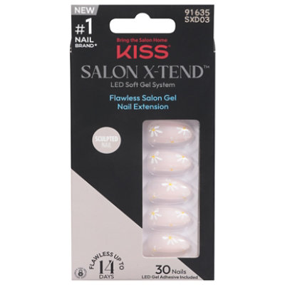 Kiss P Nails Salon X-tend Red Flag - 34 Count - Image 3