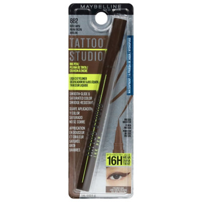 Maybelline Tattoo Studio Ink Pen Eyeliner All Day Wear Waterproof Brown - 0.03 Fl. Oz. - Image 1