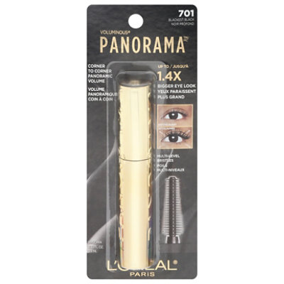 L'Oreal Paris Voluminous Panorama Mascara Washable Volumizing Blackest Black - 0.33 Fl. Oz. - Image 2