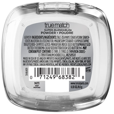 L'Oreal Paris True Match Super-Blendable Oil Free Makeup Powder N11 Deep - 0.34 Oz - Image 2