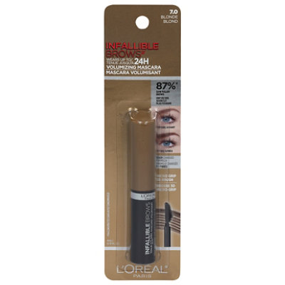 L'Oreal Paris Infallible Brows 24H Wear Volumizing Blonde Mascara - 0.13 Fl. Oz. - Image 1