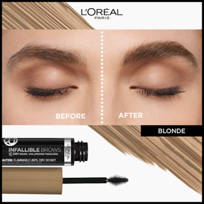 L'Oreal Paris Infallible Volumizing 24H Wear Brow Mascara Blonde - 0.13 Fl. Oz. - Image 3