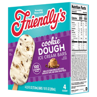 Friendlys Cookie Dough Ice Cream Bars - 4 Count - Image 3