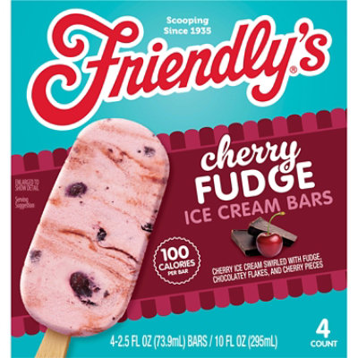 Friendlys Cherry Fudge Ice Cream Bars - 4 Count - Image 1