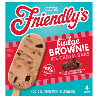 Friendlys Fudge Brownie Ice Cream Bars - 4 Count - Image 1