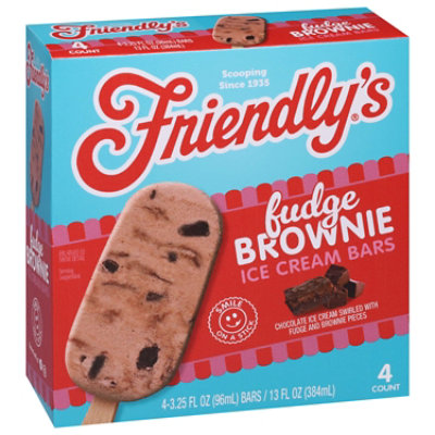 Friendlys Fudge Brownie Ice Cream Bars - 4 Count - Image 1