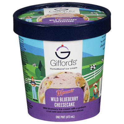 Blueberry Ice Cream With A Graham Crust Swirl And Cheesecake Pieces - 1 Pint - Image 1