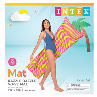 Intex Razzle Dazzle Wave Mat Pool Float Assortment 1 Count - Each - Image 1