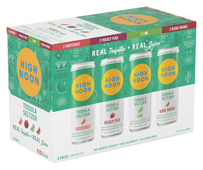 High Noon Tequila Seltzer Fiesta 8 Pack - 355 Ml - Image 1