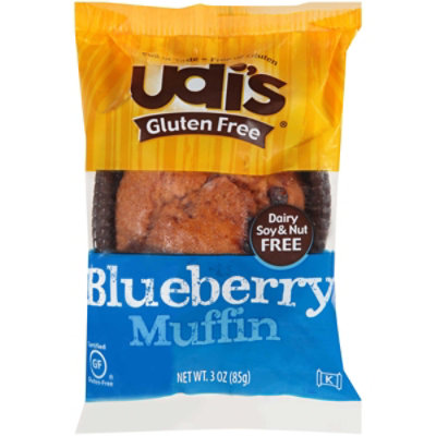 Udis Gluten Free Blueberry Muffin - 3 Ounce (Pack of 36) - Image 1