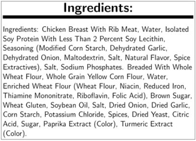 Brakebush Whole Grain Popcorn Shaped Chicken Breast - 10 Pound - Image 3