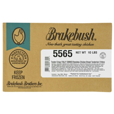 Brakebush Tender Cripsy Select Line Flow Chicken Tenderloin Fritter - 10 Pound - Image 4