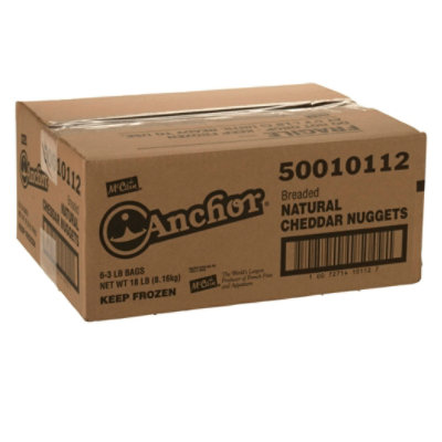 McCain Anchor Breaded Natural Cheddar Nugget - Appetizer - 3 Pound (Pack of 6) - Image 1