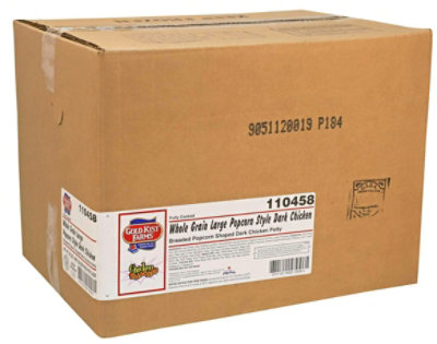 Gold Kist Whole Grain Breaded Popcorn Shaped Dark Chicken Patty - 5 Pound (Pack of 6) - Image 3