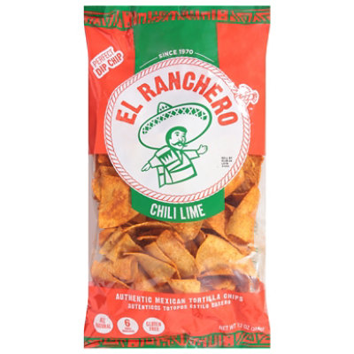 El Ranchero Chili Lime Authentic Mexican Tortilla Chips - 12 Oz - Image 1