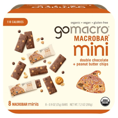 Go Macro Mini Double Chocolate Peanut Butter Chip Bar - 4-2.3 OZ - Image 3