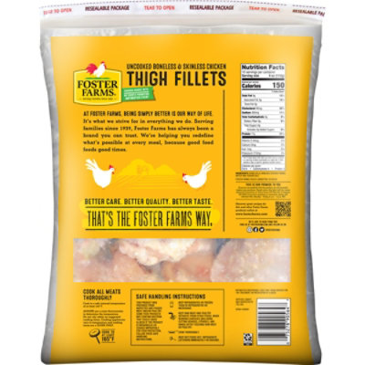 Foster Farms Chicken Thighs Boneless Skinless Individually Frozen - 40 OZ - Image 7